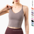 High Impact Yoga Bra Tops Crisscross Quick-Dry Women Camisole Backless Seamless Sports Bras Longline Sports Bra